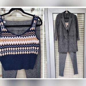 NWT Anthro 3pc Stretch & Cashmere Business Suit Size XS - SM